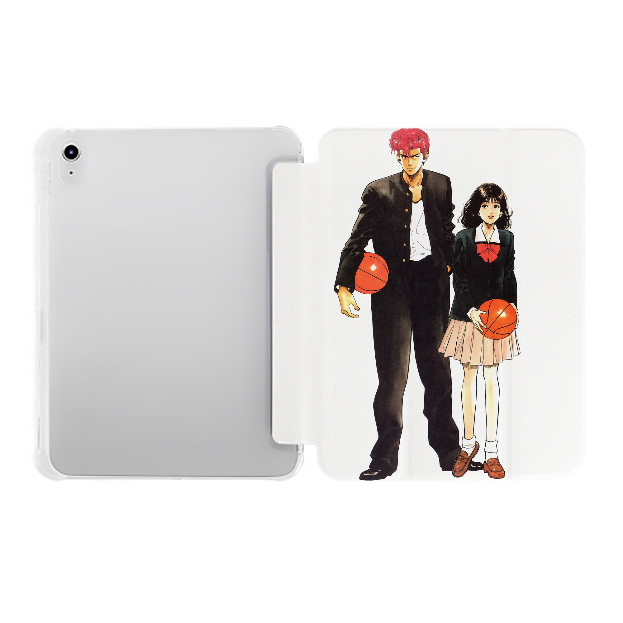 （画像用） SLAM DUNK／スラムダンク IPad ケース ペン収納付き 三つ折りスタンド PUレザー×シリコン 対応機種9.5/10.5/10.9インチ